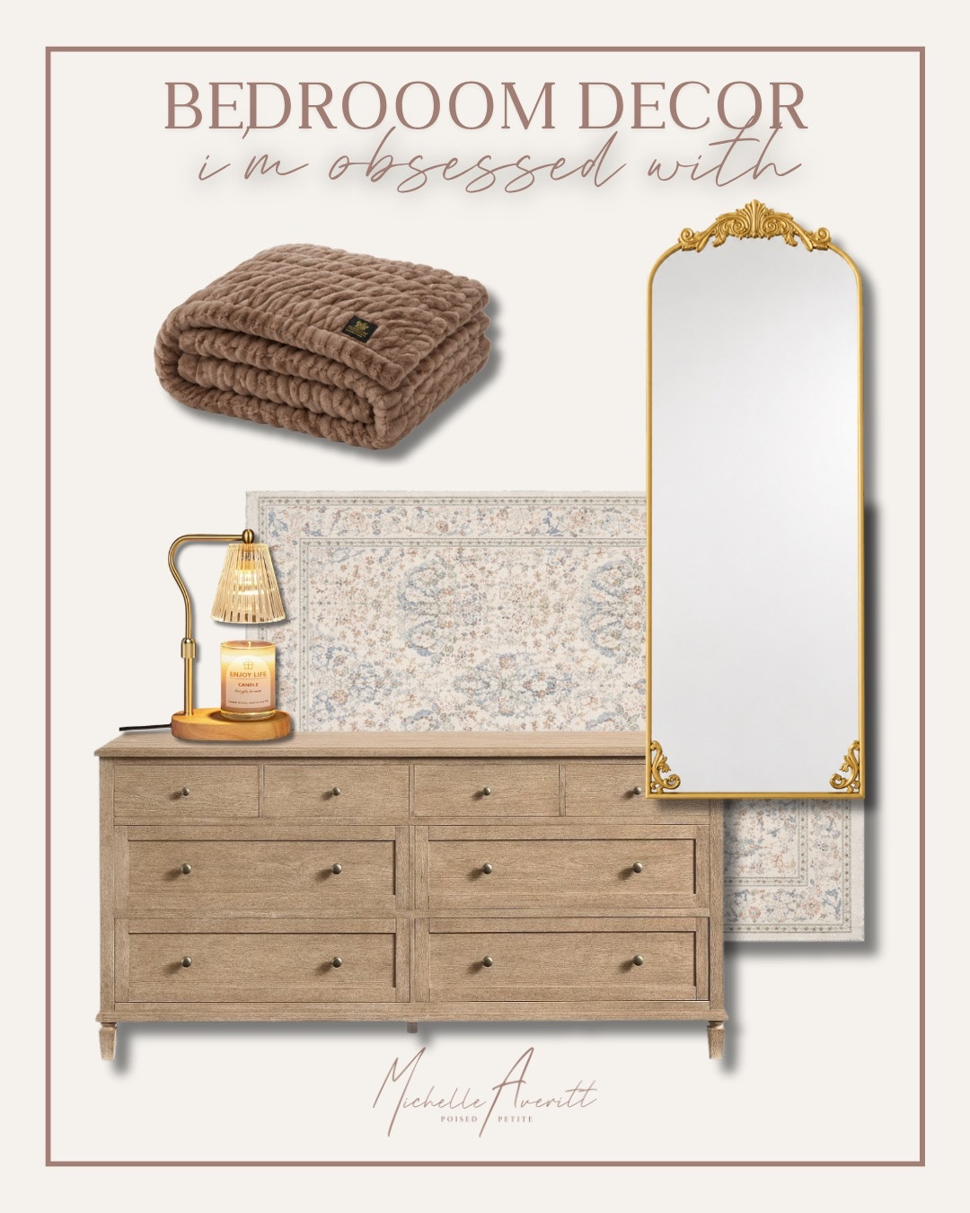I’ve been really focused lately on small bedroom details that make the whole space feel more intentional and pulled together!

Cozy blankets have become an easy styling layer, adding both warmth and texture while still feeling like part of the decor. My gorgeous light wood dresser keeps everything grounded and soft, while a floor-length gold mirror brings in that effortless touch of elegance and helps open the room up. I’ve also been loving a rug that subtly makes a statement, tying everything together in a way that feels refined but still understated. It’s all about simple pieces that quietly elevate the space and make it feel calm, cohesive, and lived in.

Bedroom decor, home decor ideas, bedroom finds

#LTKHome #LTKdayinmylife #LTKOver40