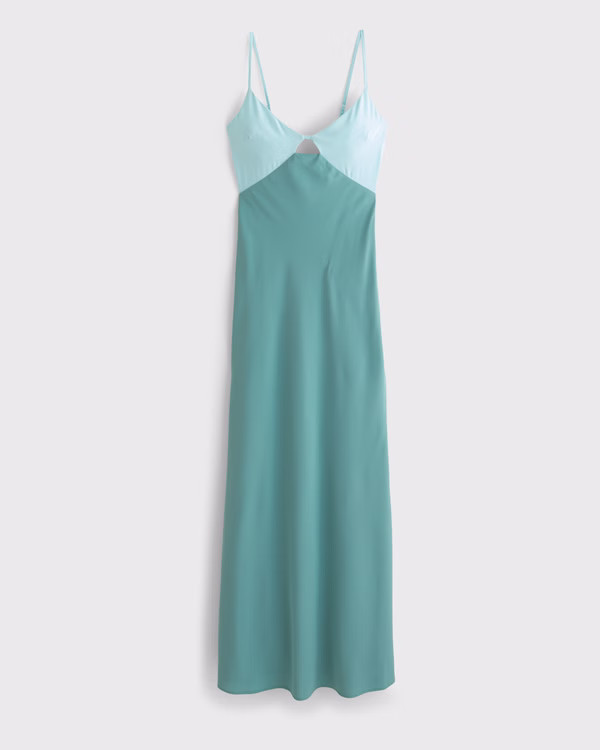 Women's The A&F Julia Slip Cutout Maxi Dress | Women's Dresses & Jumpsuits | Abercrombie.com | Abercrombie & Fitch (US)