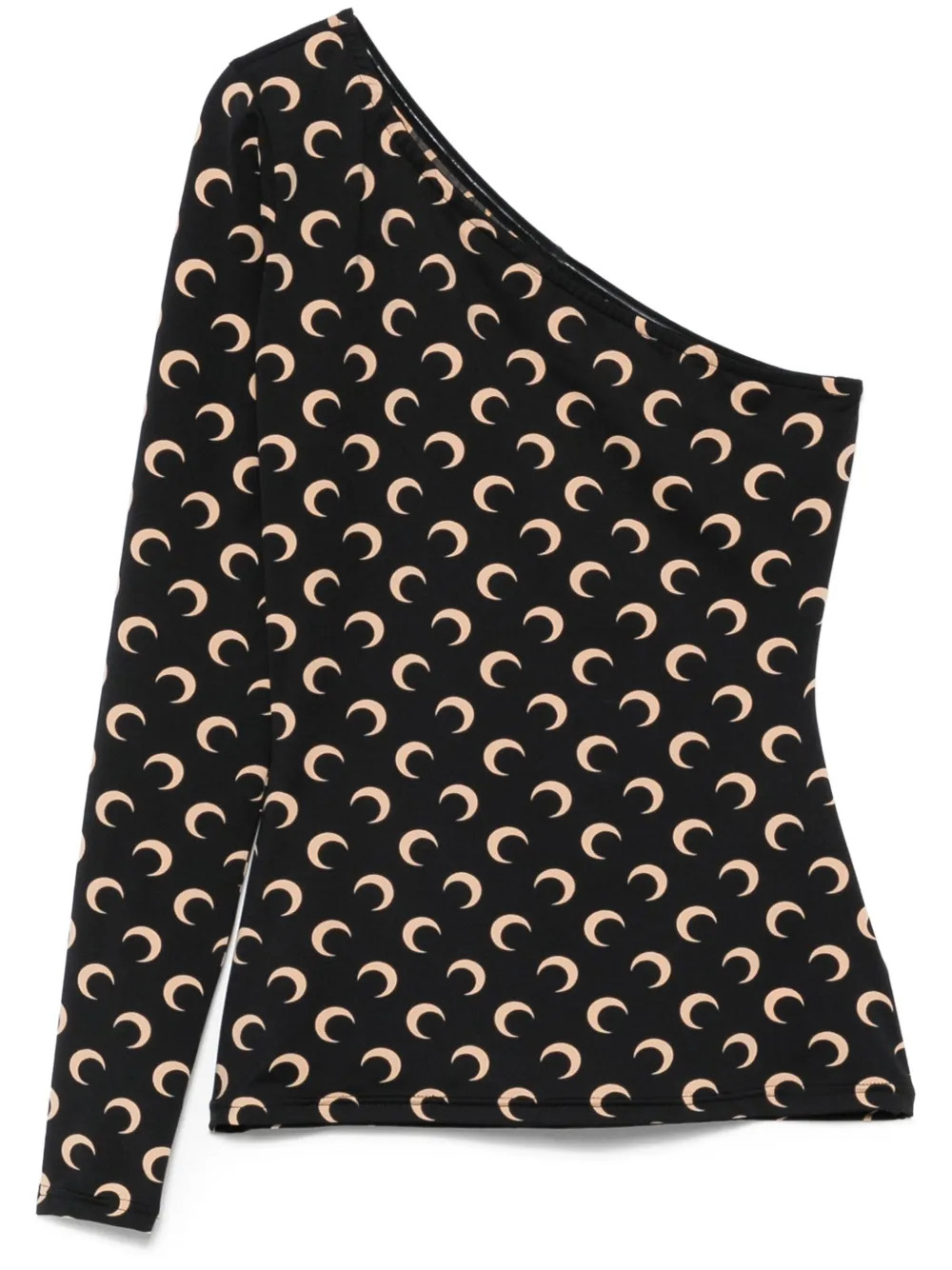 Marine Serre Crescent Moon Asymmetric Top  | Black | FARFETCH | Farfetch Global