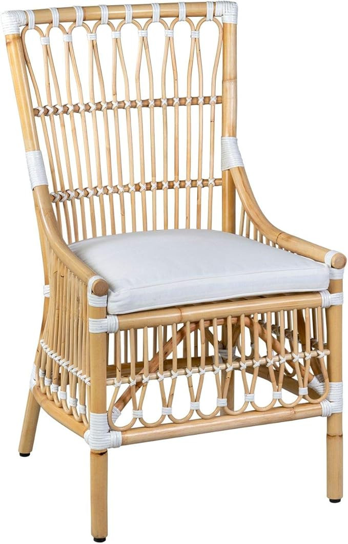 East at Main Lafayette Rattan Dining, Natural and White, Set of 2 Chair | Amazon (US)