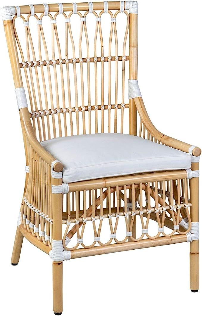 East at Main Lafayette Rattan Dining, Natural and White, Set of 2 Chair | Amazon (US)