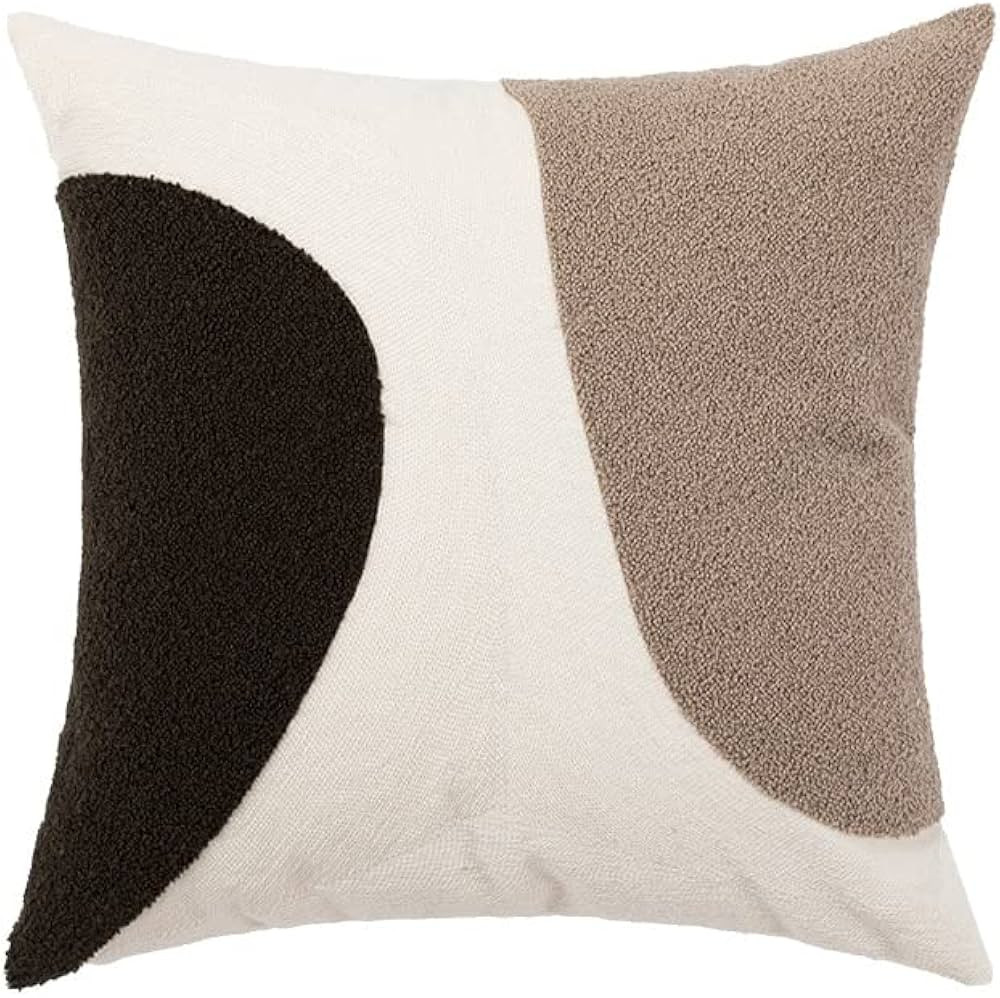 Amazon.com: YJLLOVE Throw Pillow Covers, Brown Soft Cushion Cover Embroidery Pillow Cover 45x45cm... | Amazon (US)