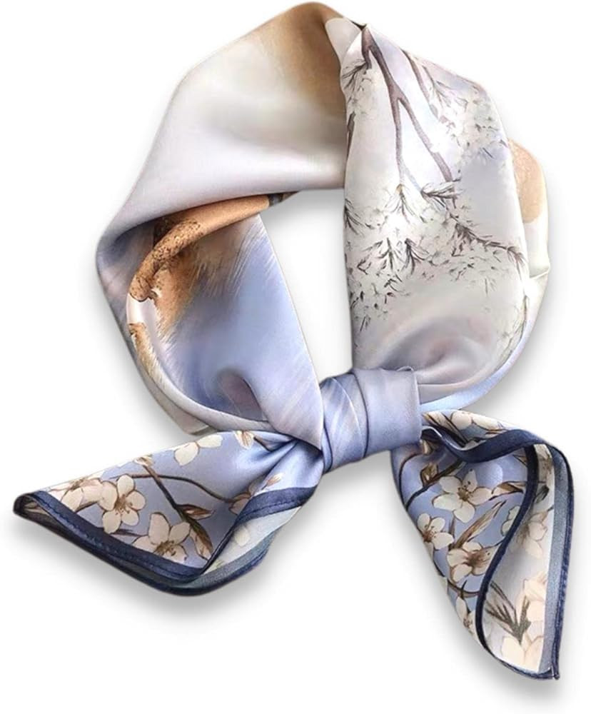 PoeticEHome 100% Pure Mulberry Silk Square Scarf | Amazon (US)