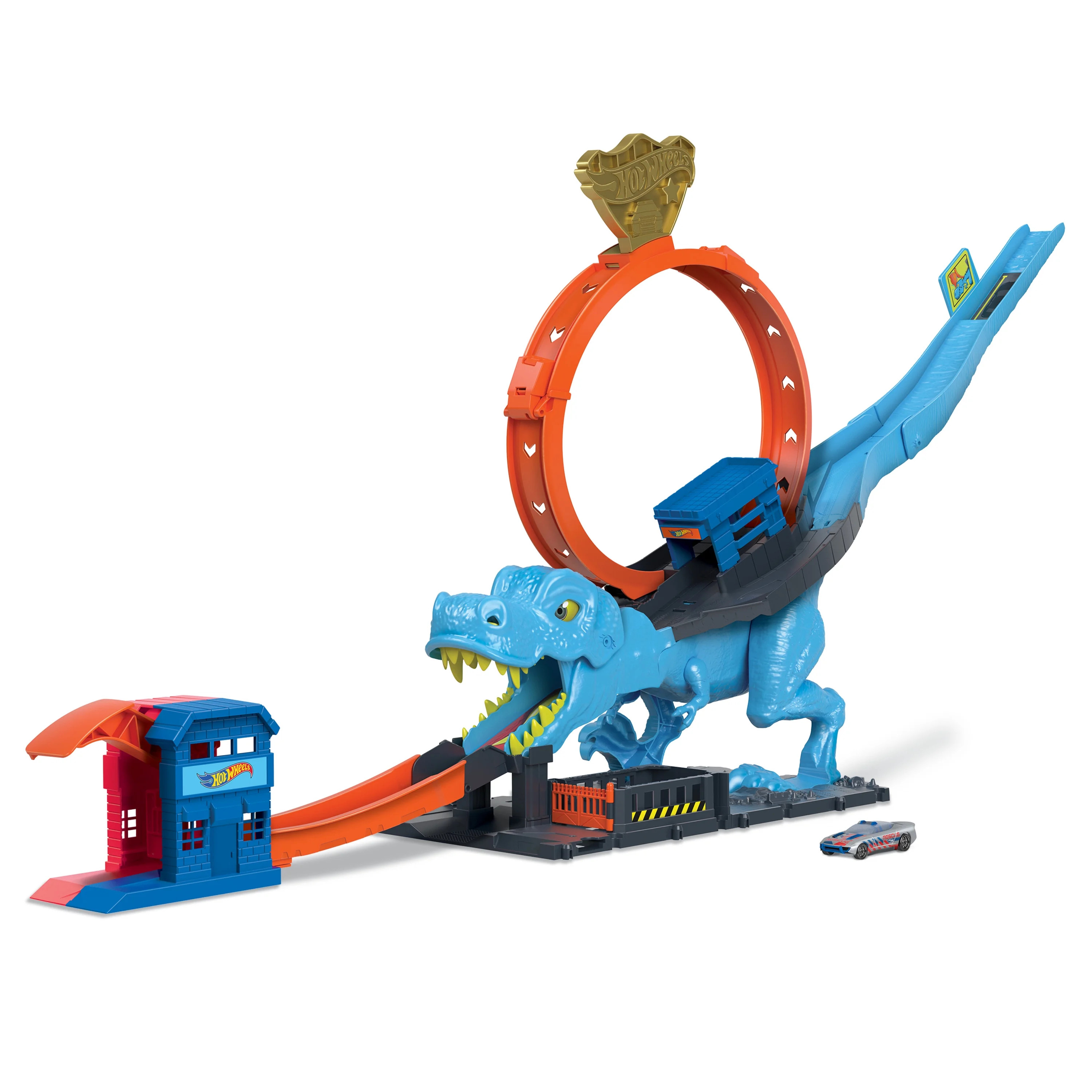 Hot Wheels City T-Rex Loop and Stunt Playset, Track Set with 1 Toy Car | Walmart (US)