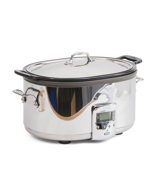 7qt Stainless Steel Deluxe Slow Cooker Slightly Blemished | TJ Maxx