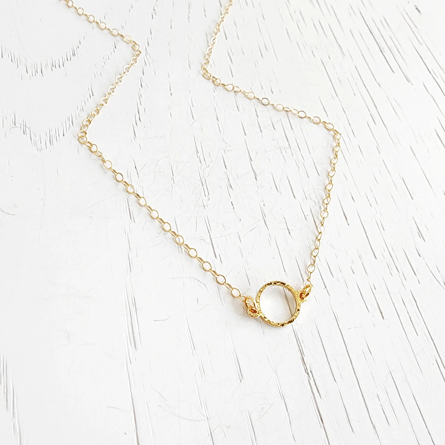 Dainty Charm Choker in 14k Gold Filled | Rustic Gem Jewelry