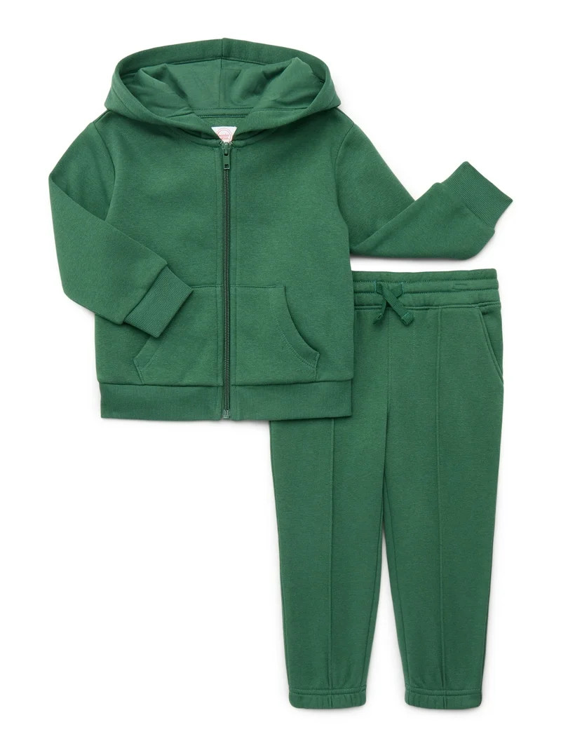 Wonder Nation Toddler Boys Hoodie and Pants Fleece Set, 2-Piece, Sizes 12M-5T | Walmart (US)