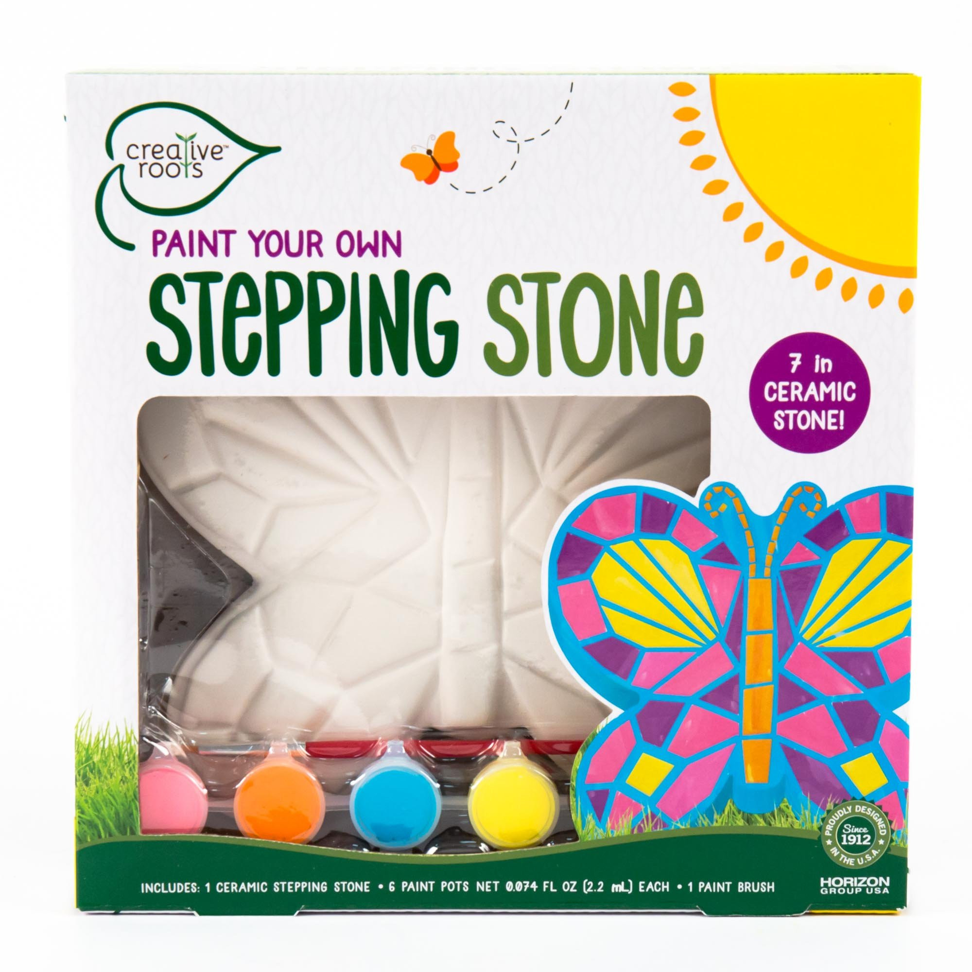 Creative Roots Mosaic Butterfly Stepping Stone Kit, Includes 7-Inch Ceramic Stepping Stone & 6 Vi... | Amazon (US)