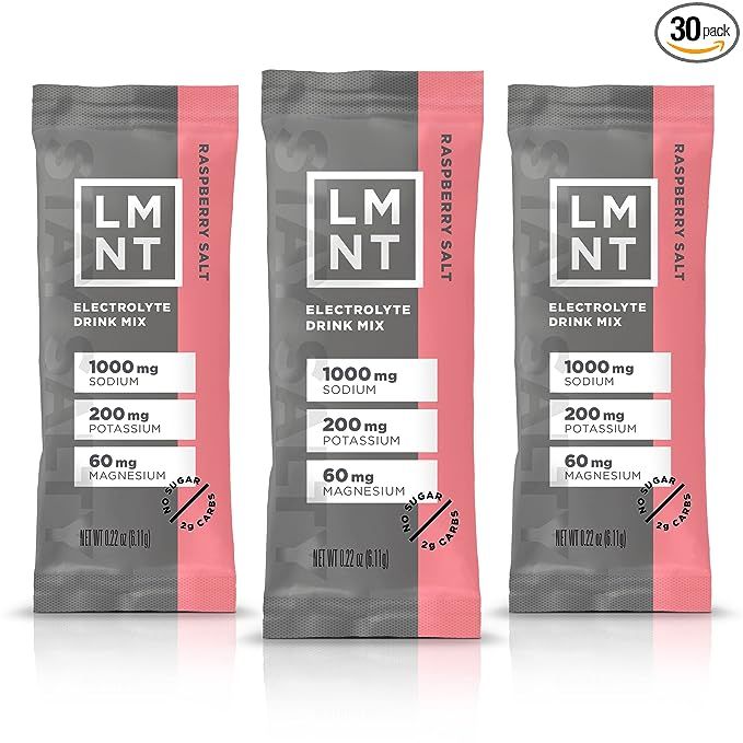 LMNT Zero-Sugar Electrolytes - Raspberry Salt - Hydration Powder Packets | No Artificial Ingredie... | Amazon (US)