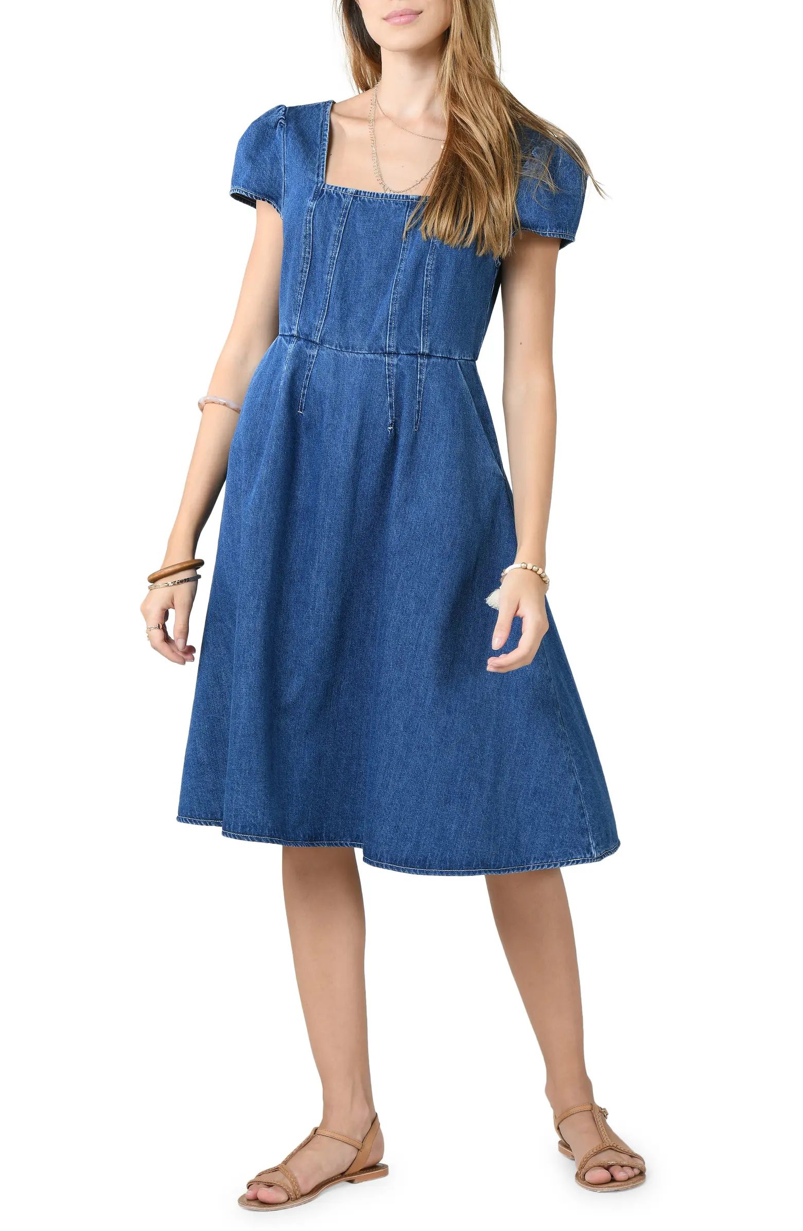 Molly Bracken Fit & Flare Denim Dress | Nordstrom | Nordstrom