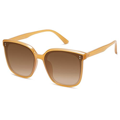 SOJOS Sunglasses for Women Men Vintage Style Shades SJ2157,Orange/Brown | Amazon (US)