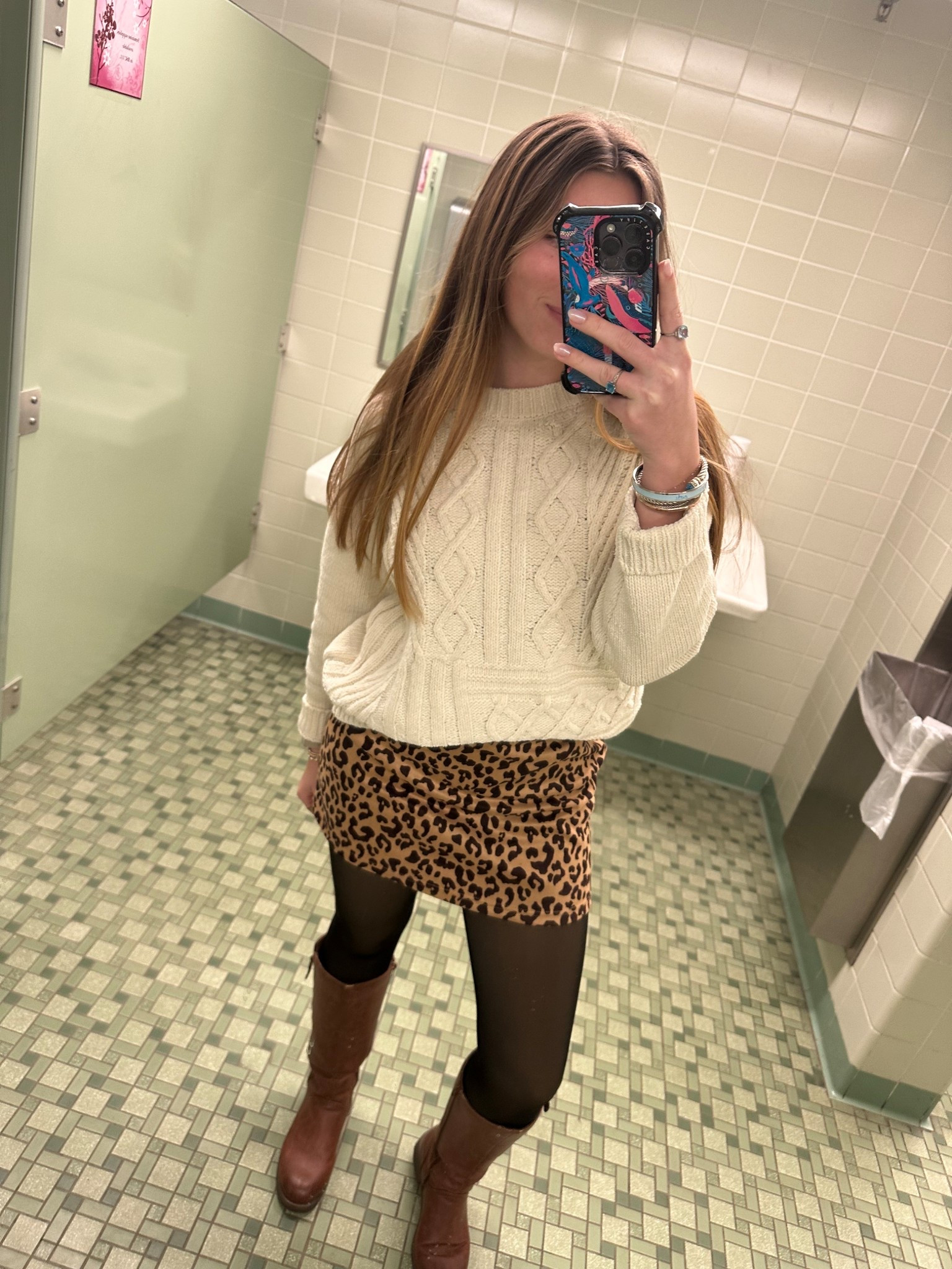 One of my recent outfits where my new fleece lined tights came in handy! 

These are such an upgrade from freezing in the winter months to wear my outfits. I’m wearing a size medium, typically a size small but sized up. 

#LTKFindsUnder50 #LTKootd