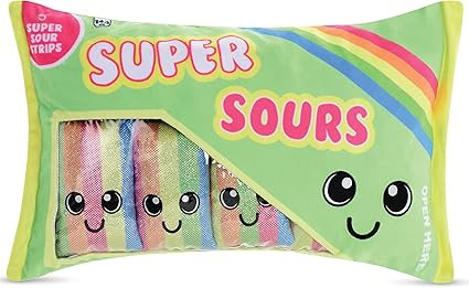 iscream Play with Your Food! Super Sours Strawberry Scented Fleece Play Pillow Set with Embroider... | Amazon (US)