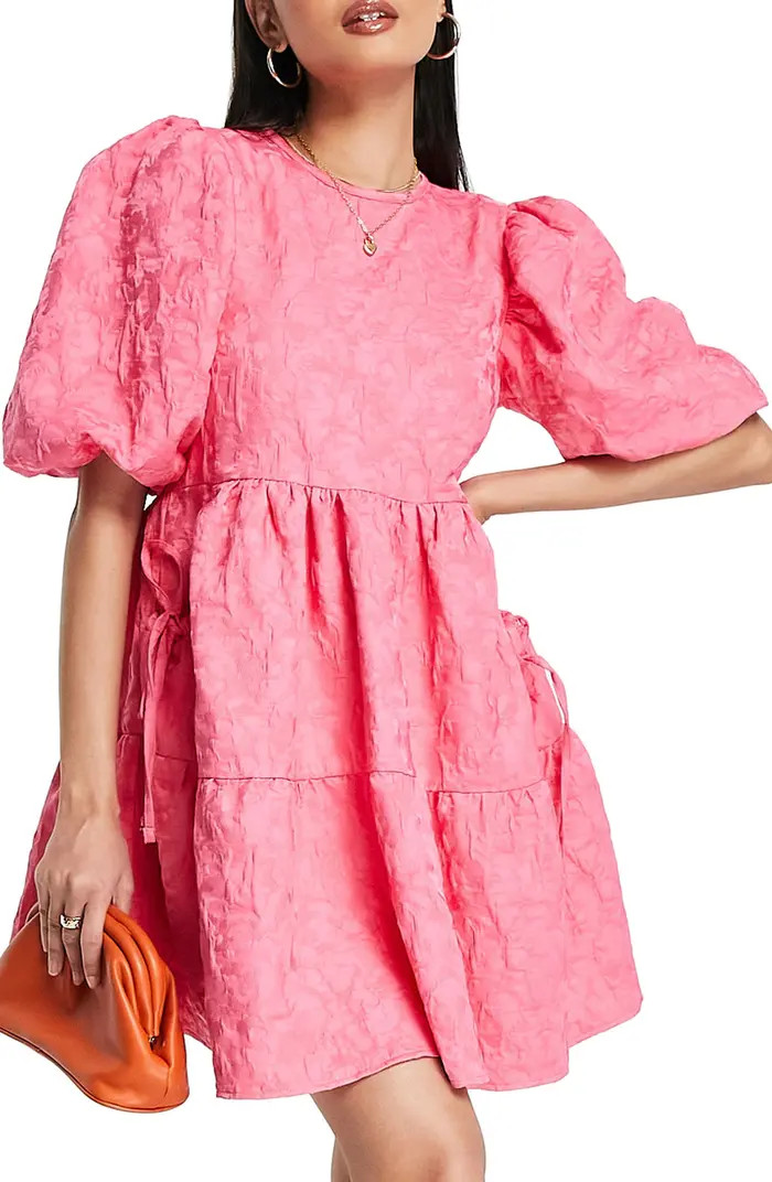 ASOS DESIGN Puff Sleeve Minidress | Nordstrom | Nordstrom