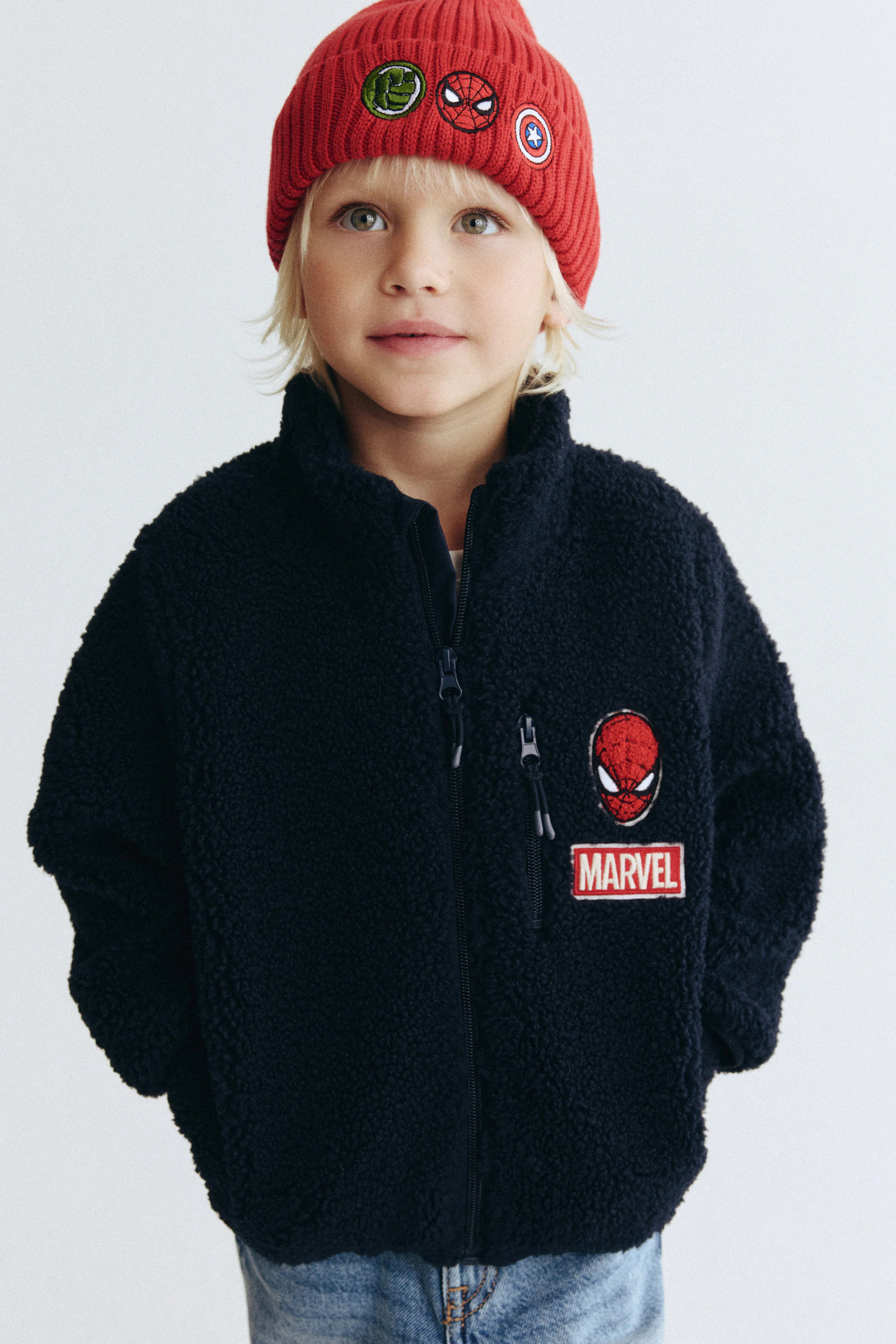 Appliquéd Teddy Fleece Jacket | H&M (US + CA)