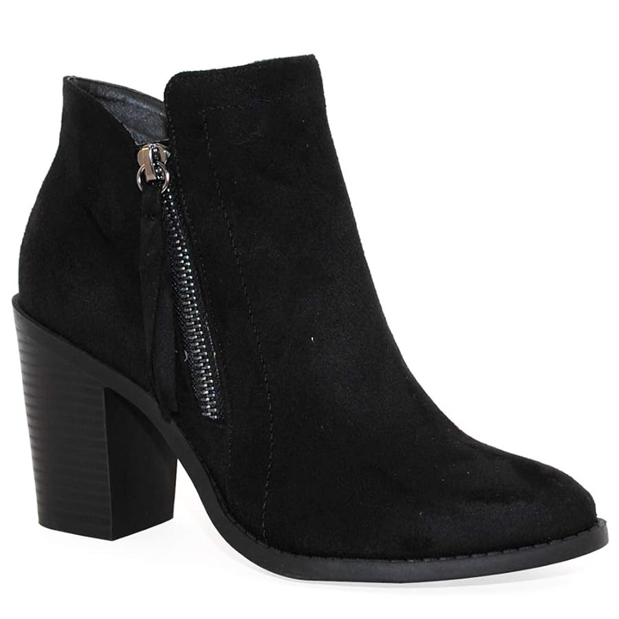 TRENDSUP Women's Fashion Side Zipper Booties | Amazon (US)