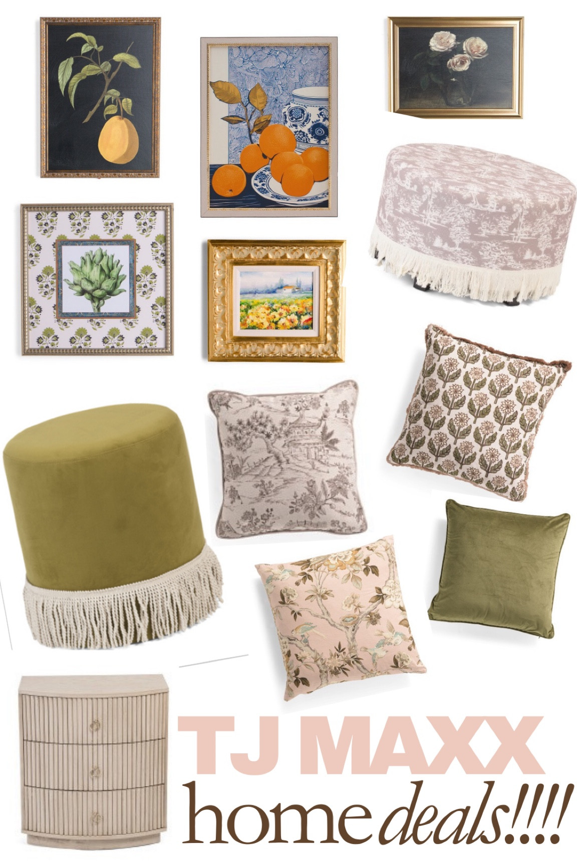 COTTAGE STYLE HOME FINDS AT TJ MAXX. Shop while it lasts!! Our weekly finds from TJ maxx are unreal this week. #homedecor #frenchcountry #homedecordeal #interiordesign #interiors #pillows #nightstand #stools #fringe #floralprint #affordabledecor #cottage

#LTKFindsUnder50 #LTKHome #LTKStyleTip