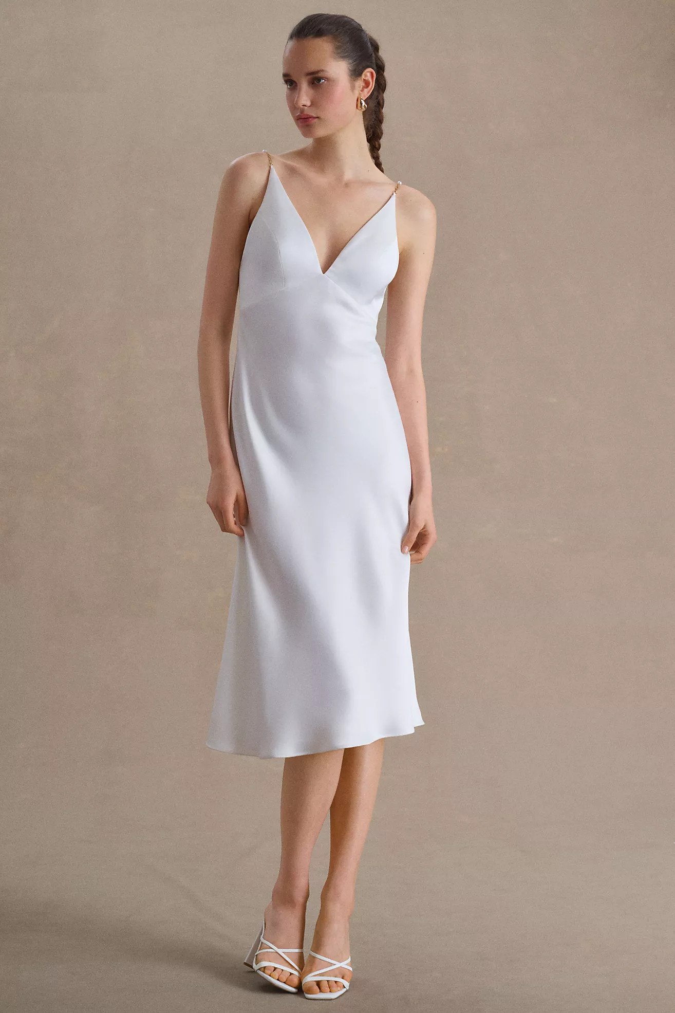Jenny Yoo Kelly V-Neck Slip Dress | Anthropologie (US)