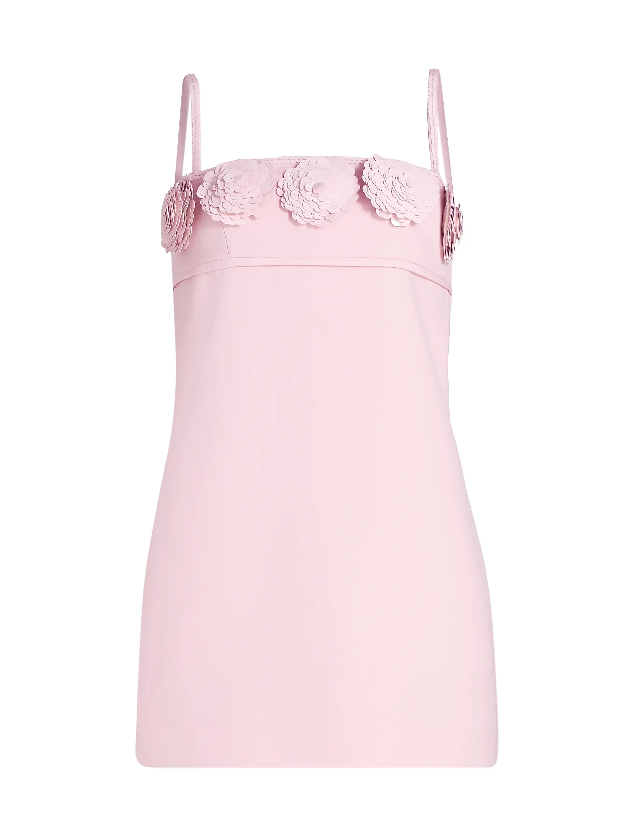 Paillette-Embellished Floral-Appliqué Minidress | Saks Fifth Avenue