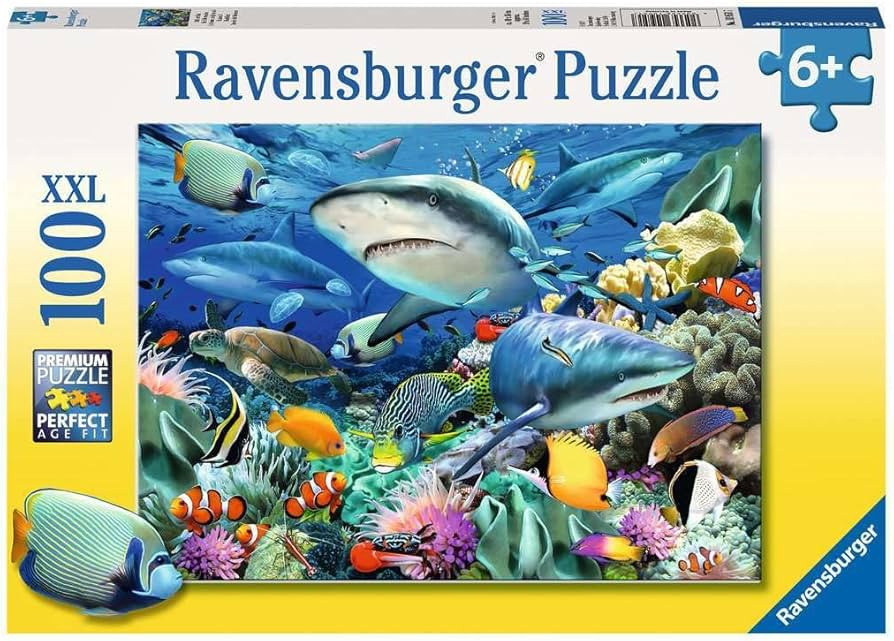 Ravensburger Shark Reef 100 Piece XXL Jigsaw Puzzle for Kids | Engaging Aquatic Themed Puzzle | D... | Amazon (US)