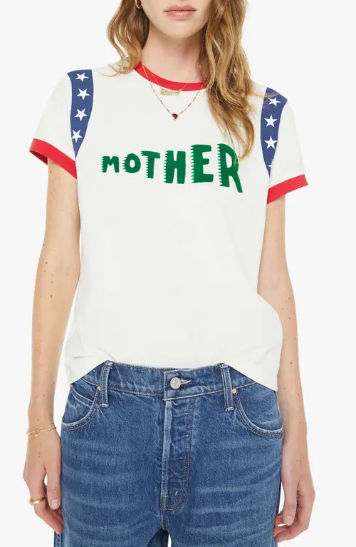 MOTHER The Boxy Goodie Graphic T-Shirt in Mother Stars at Nordstrom, Size Medium | Nordstrom