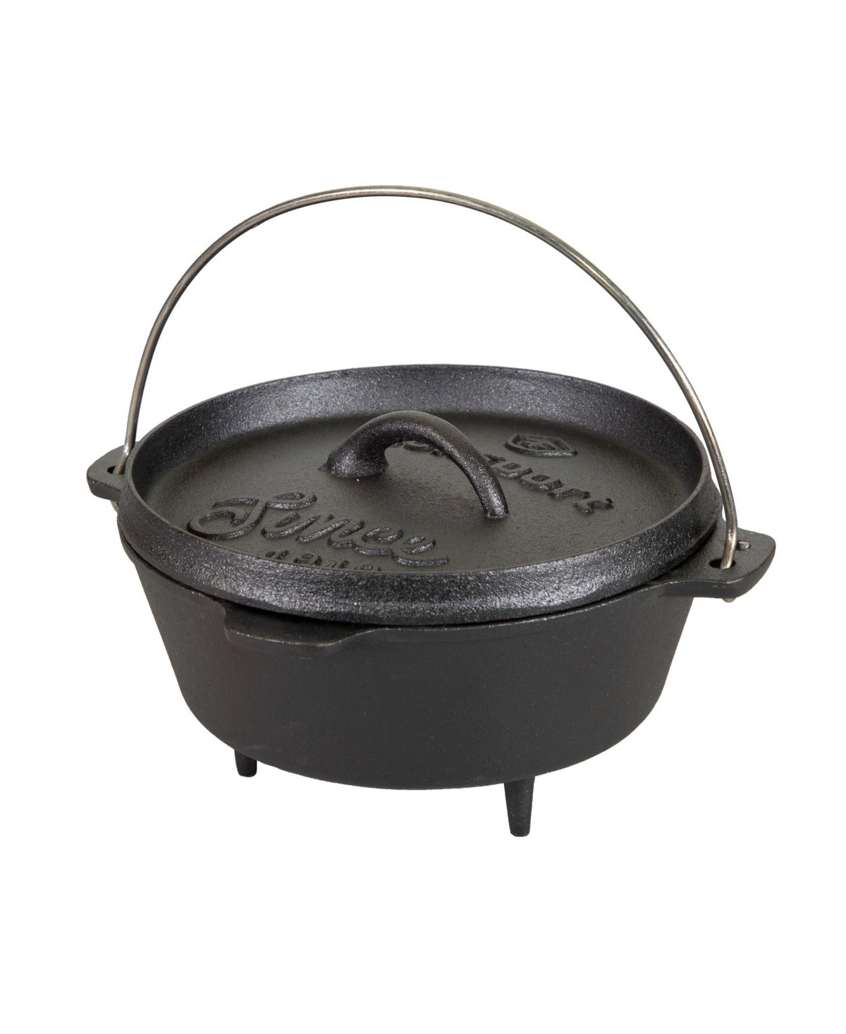 Stansport 4 Qt Pre-Seasoned Cast Iron Dutch Oven with Legs - Black base | Macy's