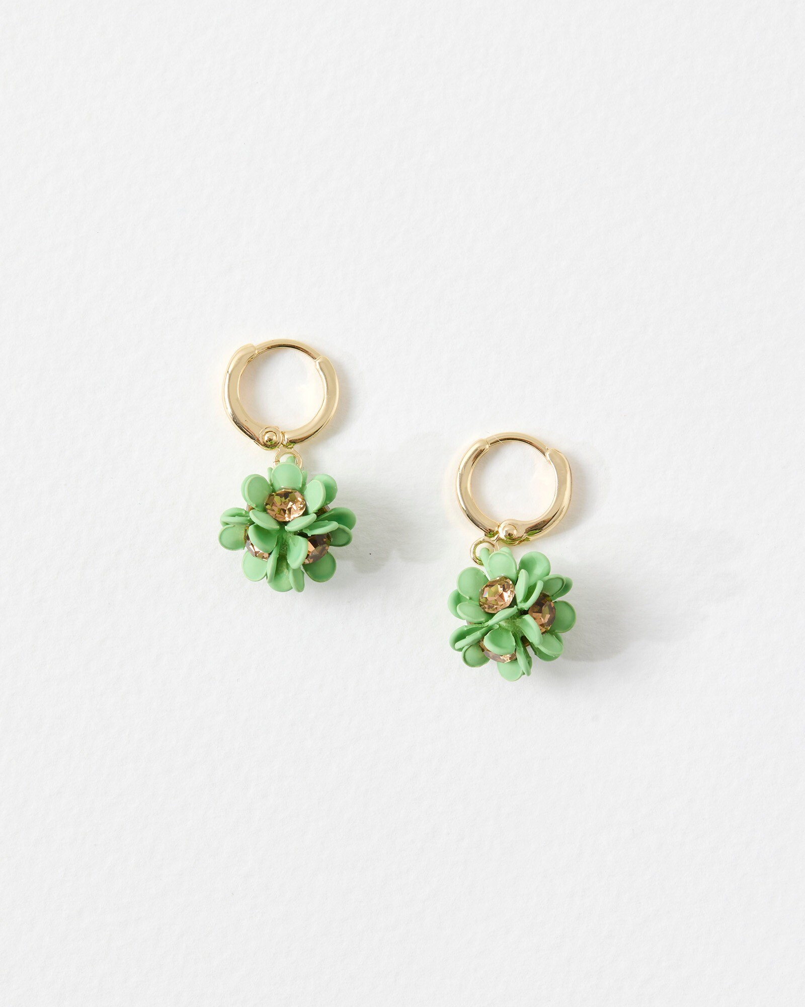 Savannah Green Flower Cluster Drop Earrings | Oliver Bonas | Oliver Bonas (Global)
