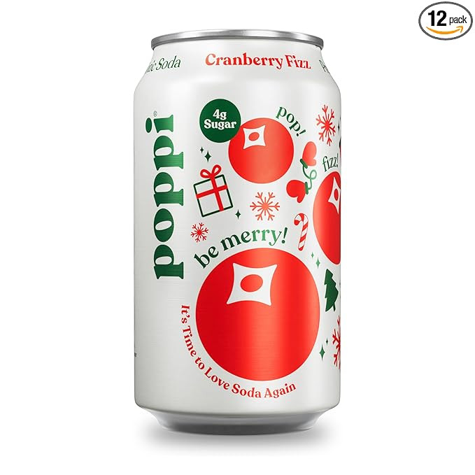 POPPI Sparkling Prebiotic Soda, Beverages w/Apple Cider Vinegar, Seltzer Water & Fruit Juice, Cra... | Amazon (US)