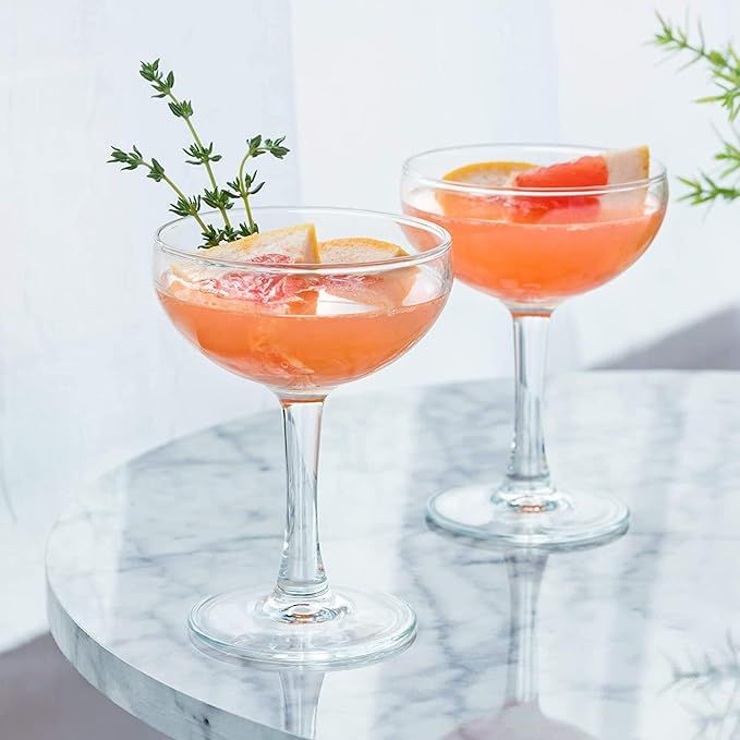 Modern Coupe Cocktail Glasses [Set of 4, 5.5oz] Fancy Martini Glass Set, Crystal Glassware Sets f... | Amazon (US)
