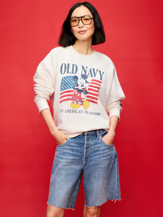Old Navy x Disney Mickey Mouse Crew-Neck Sweatshirt for Adults | Old Navy (US)