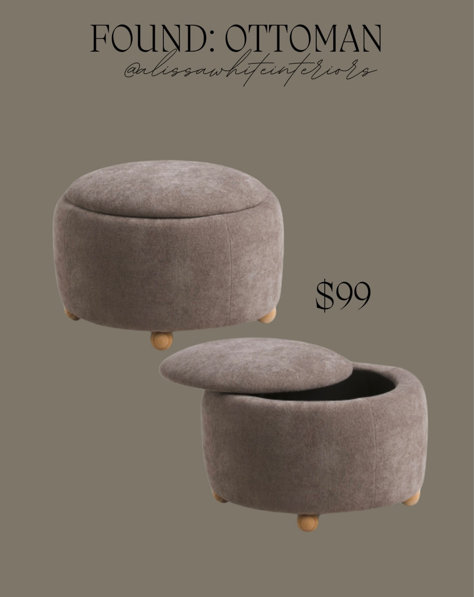 Amber Interiors Inspired ottoman, only $99. 

#LTKfindsunder100 #LTKhome #LTKsalealert