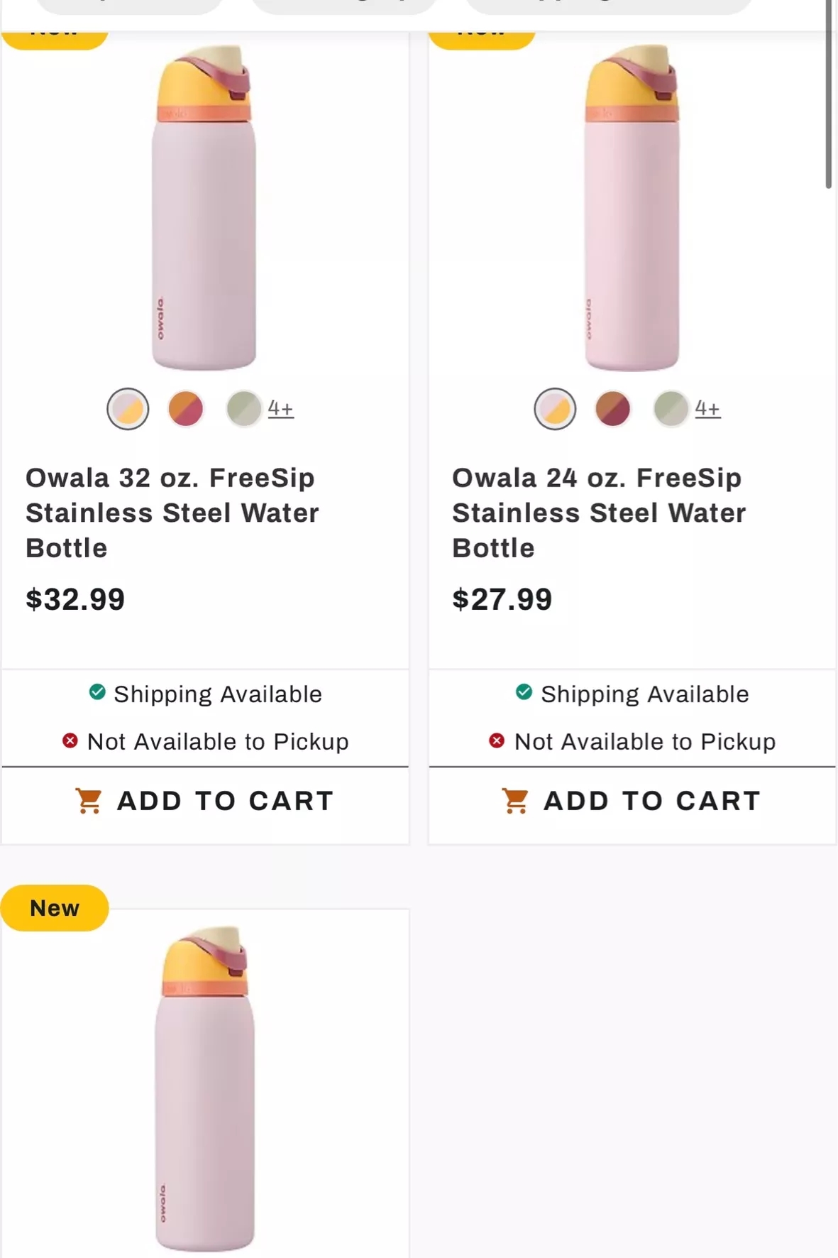 Owala 24 oz. FreeSip Stainless Steel Water Bottle in Candy Store