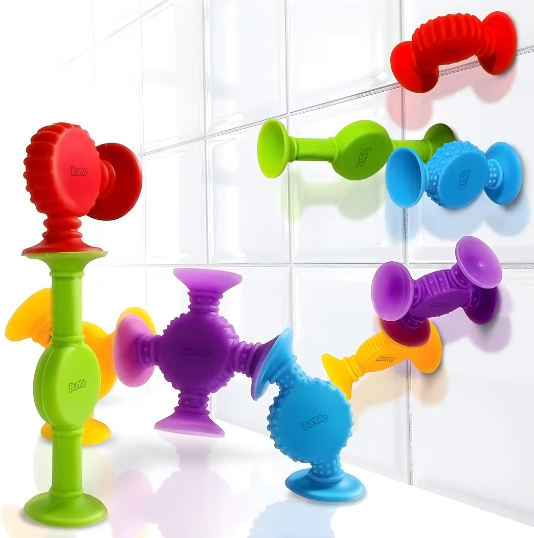 BUNMO Stocking Stuffers for Kids - Toddler Suction Bath Toys - Connect, Build, Create - Toddler S... | Amazon (US)