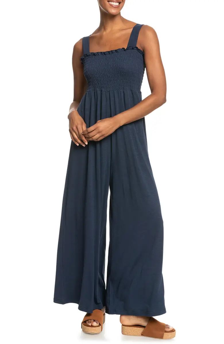 Just Passing By Smocked Wide Leg Jumpsuit | Nordstrom