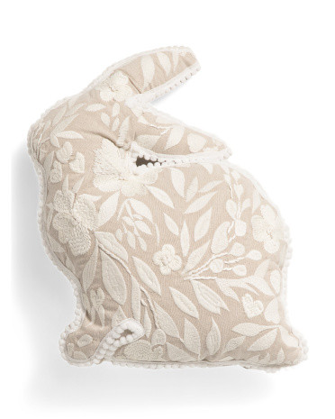 13x15 Embroidered Figural Floral Easter Bunny Pillow | Throw Pillows | Marshalls | Marshalls