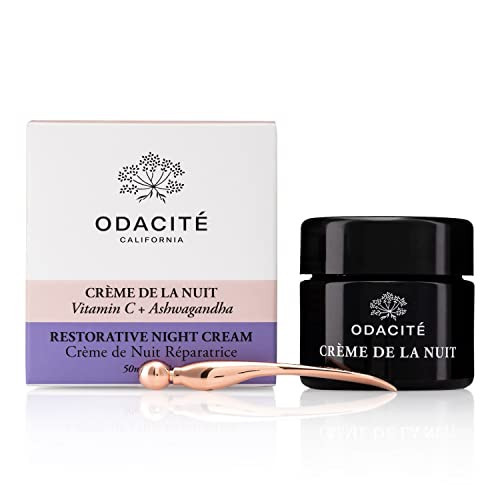 Odacité Night Cream with Vitamin C & Ashwagandha - Creme De La Nuit Glow Recipe - Anti Aging Facial Moisturizer for Dry Skin, Wrinkles, Fine Lines, Dullness & Hydration - Non-GMO, 1.69 fl. oz | Amazon (US)