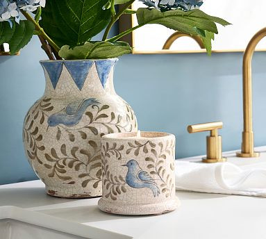 Hand Painted Bird Candle - Fig Grove & Thyme | Pottery Barn (US)