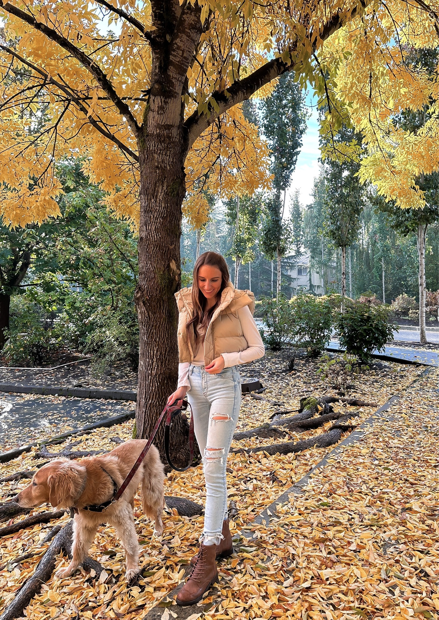 fall outfit // lululemon cropped puffer vest, amazon find lug boots, american eagle jeans 

#LTKSeasonal #LTKstyletip #LTKsalealert