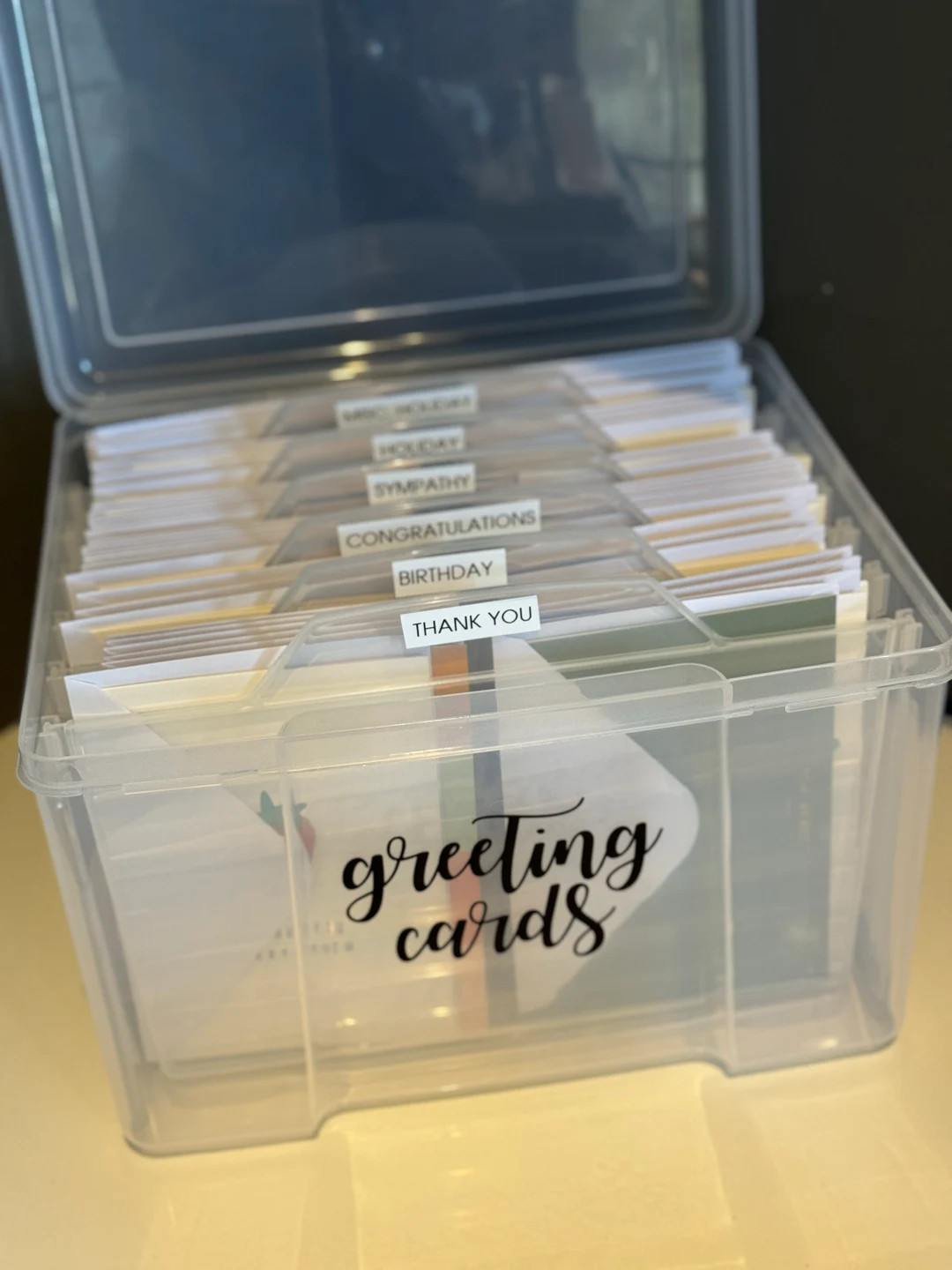 Greeting Card Box Labels, Custom Vinyl Labels, Greeting Card Organizer Label - Etsy | Etsy (US)