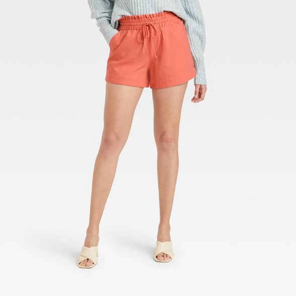 Women&#39;s High-Rise Pull-On Shorts - A New Day&#8482; Green S | Target