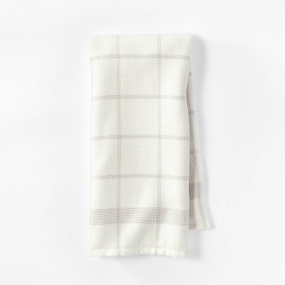 Dual Sided Terry Kitchen Towel Cream/Light Gray - Figmint™: Reversible Cotton, Stripe Pattern, 28"x18", OEKO-TEX Certified | Target