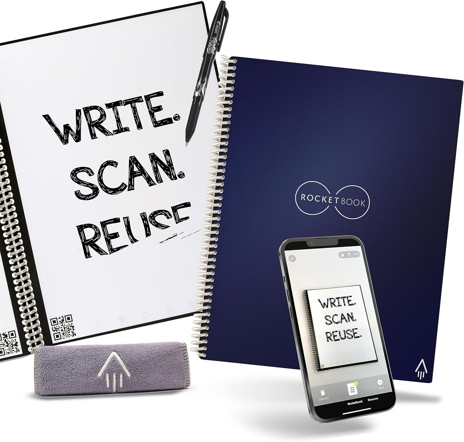 Rocketbook Core Reusable Smart Notebook | Innovative, Eco-Friendly, Digitally Connected Notebook ... | Amazon (US)