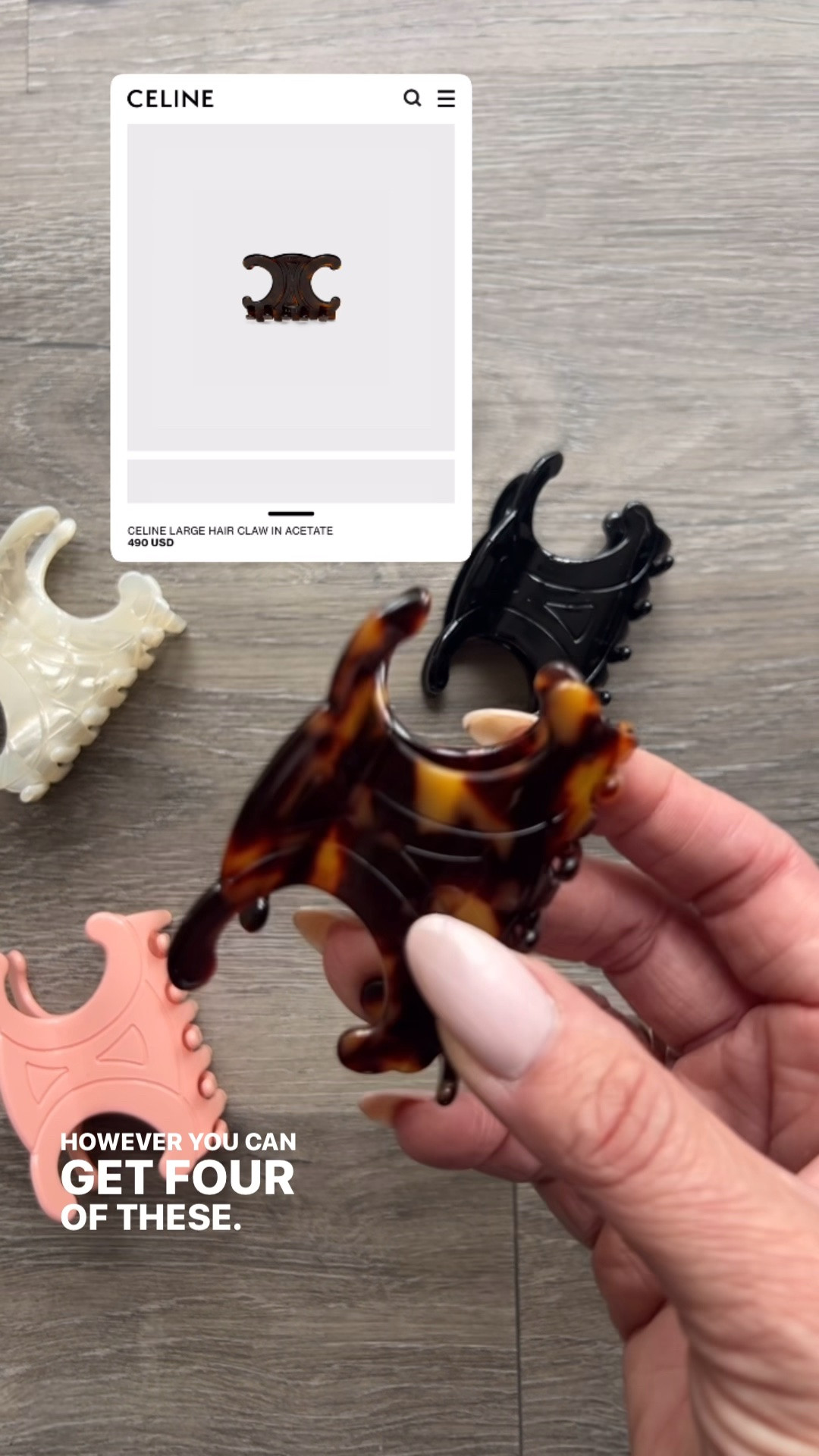 These Celine inspired hair clips are so good! Four for under $30! Designer inspired accessories, Luxe for less, Amazon find, bougie on a budget #LaidbackLuxelife

Hey Beautiful! Feel free to comment on this post if you have any questions! 🫶🏽

Follow me for more fashion finds, beauty faves, lifestyle, home decor, sales and more! So glad you’re here!! XO, Karma

#LTKBeauty #LTKootd #LTKOver40