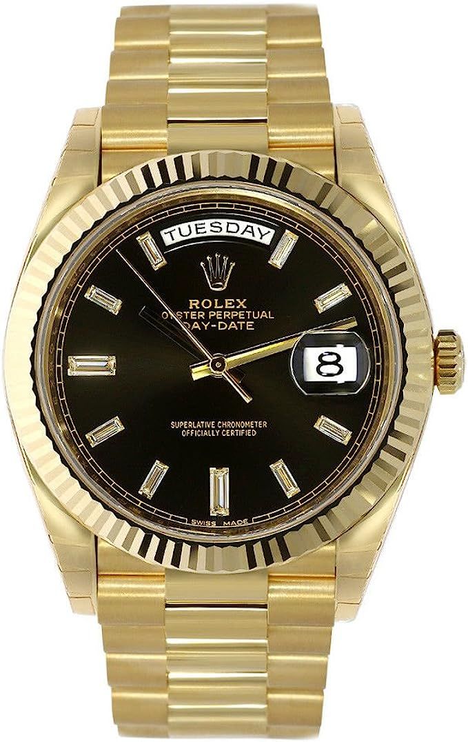 Rolex Oyster Perpetual 18K Yellow Gold Diamond Men's Automatic President Watch 228238BKDP | Amazon (US)