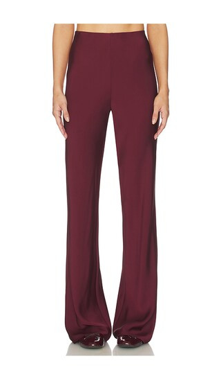 Lennon Silk Pant in Oxblood | Revolve Clothing (Global)