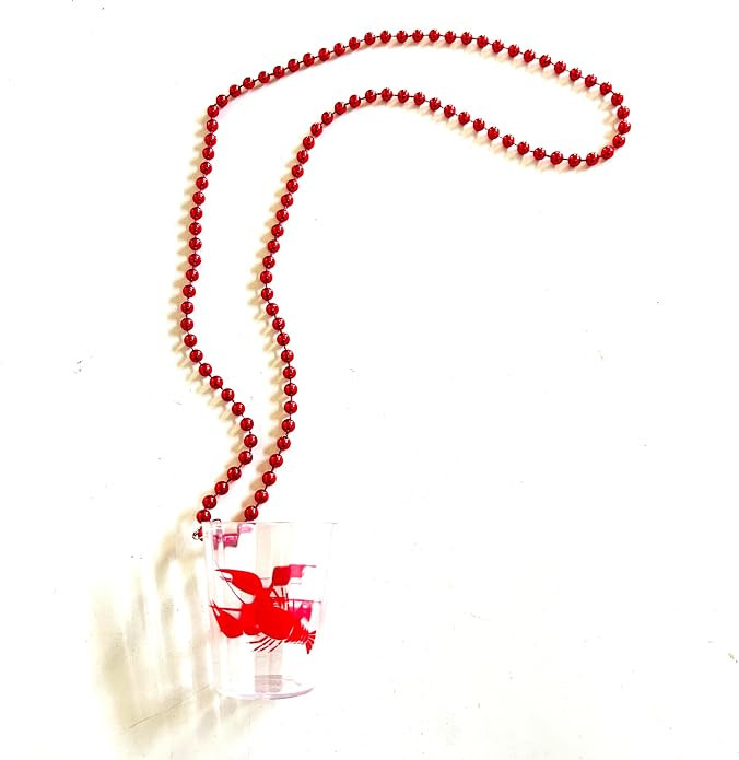 30 Pcs Crawfishs Festival Mardi Gras Party Beads Necklaces Lobster Boil Shot Glass Beads Necklace... | Amazon (US)