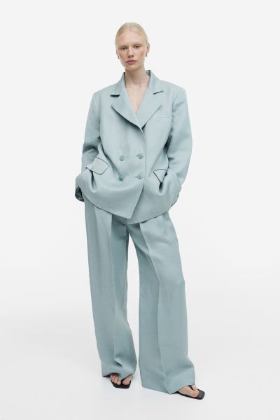 Double-breasted linen-blend blazer | H&M (UK, MY, IN, SG, PH, TW, HK)
