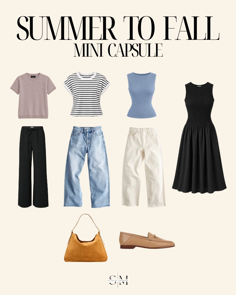 Summer to Fall mini capsule 
Basics to wear now and in Fall

#LTKgrwm #LTKSeasonal #LTKOver40