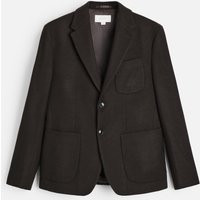 Zara - Flannel Wool Blazer In Dark Brown - 44 - Man | Zara UK