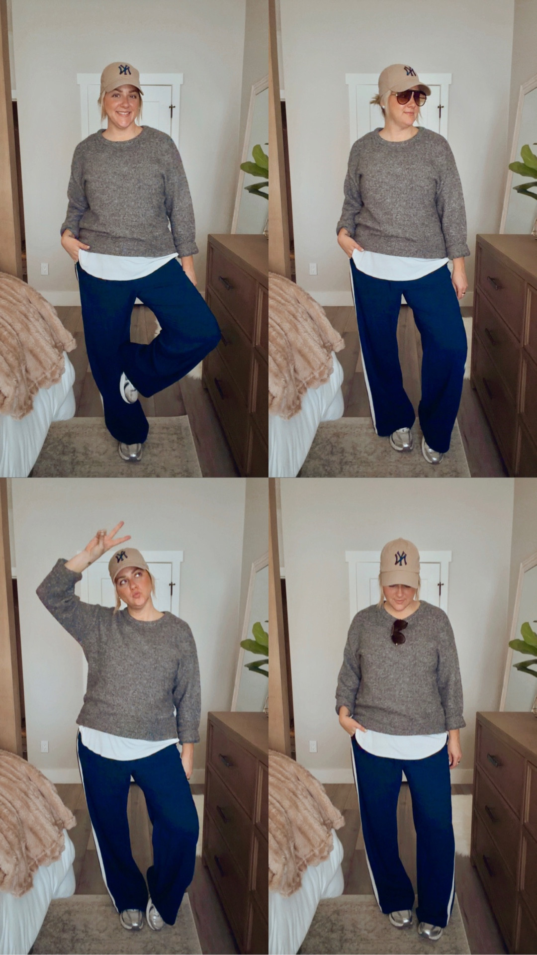 63° and suddenly I’m layering like I live up north.

Sporty cool vibes for a mom’s house run ✔️
Target wide-leg pants (so good) ✔️
Closet staple sweater + tee combo ✔️
Baseball cap because we’re keeping it casual but cute ✔️

Proof you don’t need anything new — just layer your staples and call it a look.

#Over40Style #SportyChic #TargetFinds #CasualCool #BetterJazzedUp

#LTKOver40 #LTKmomlife #LTKMidsize
